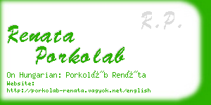 renata porkolab business card